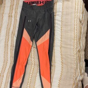 Under Armour Charcoal and Coral Leggings
